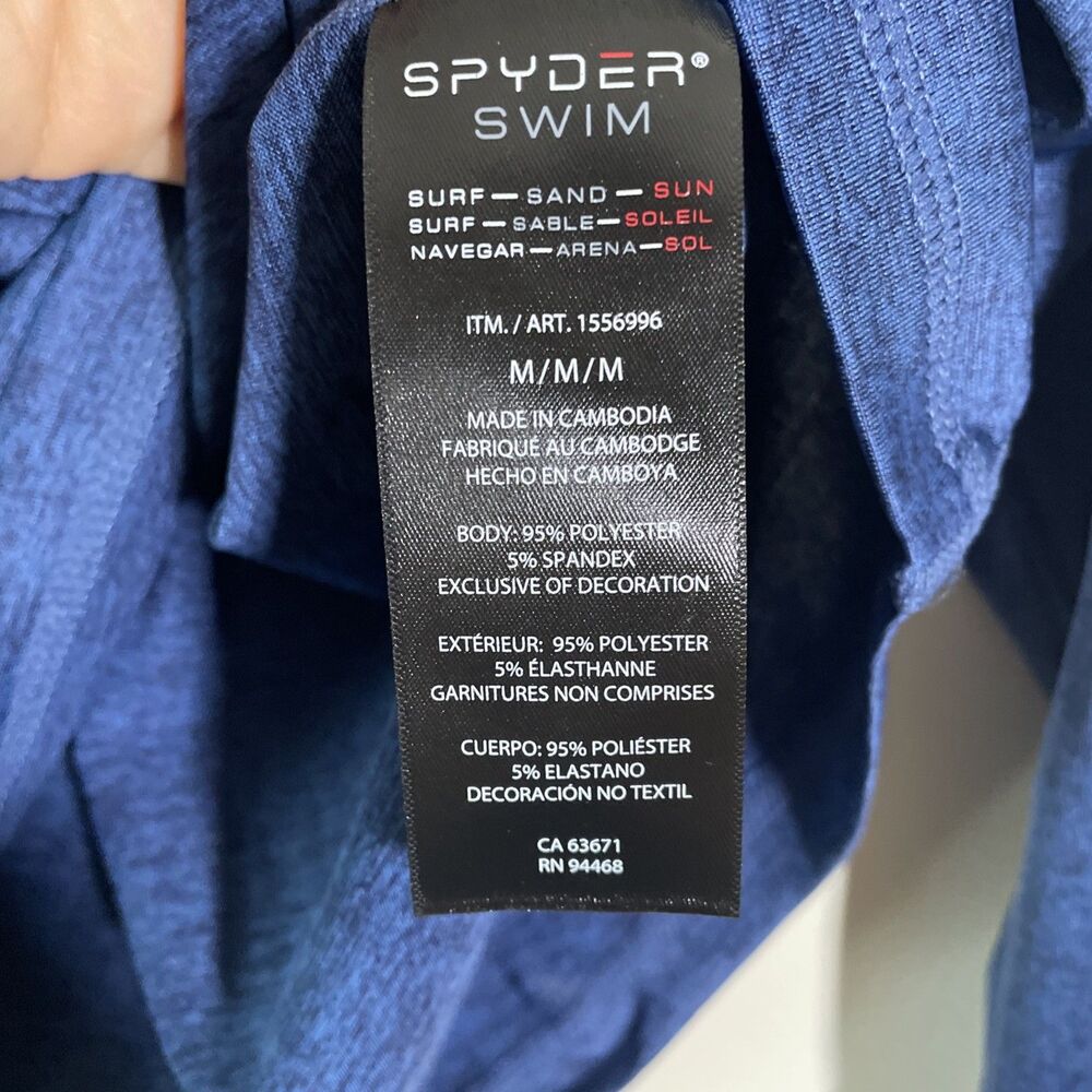 Spyder Men’s Rash Guard Breathable Fabric Quick Dry 50+ UPF Protection Sz M NWT - Picture 6 of 7
